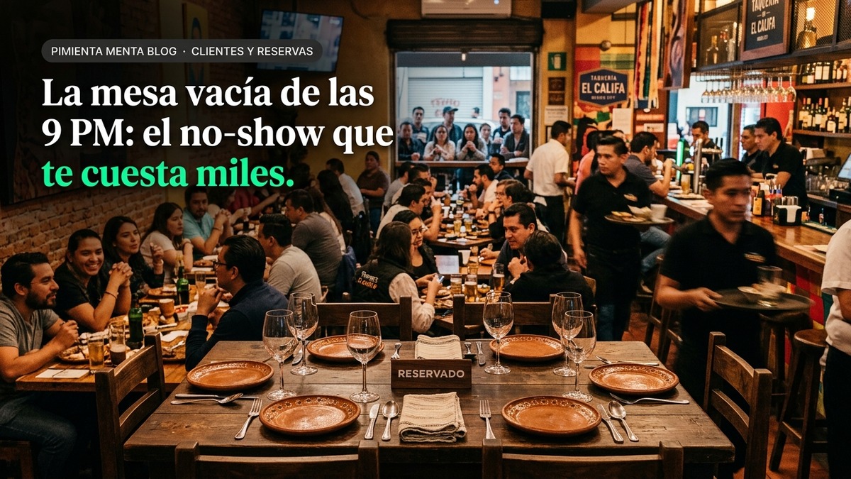 Mesa reservada solitaria en restaurante concurrido